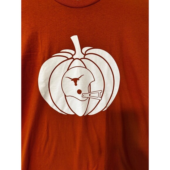 Gildan Burnt Orange Texas Longhorns Pumpkin Graphic XL T-Shirt - Picture 3 of 8